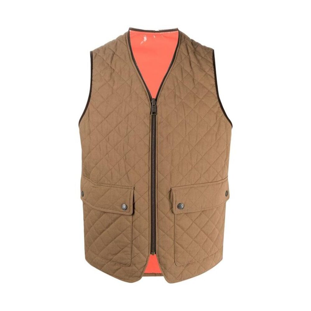DSQUARED2 Men's Quilted Vest with Contrast Lining Men BROWN Vests